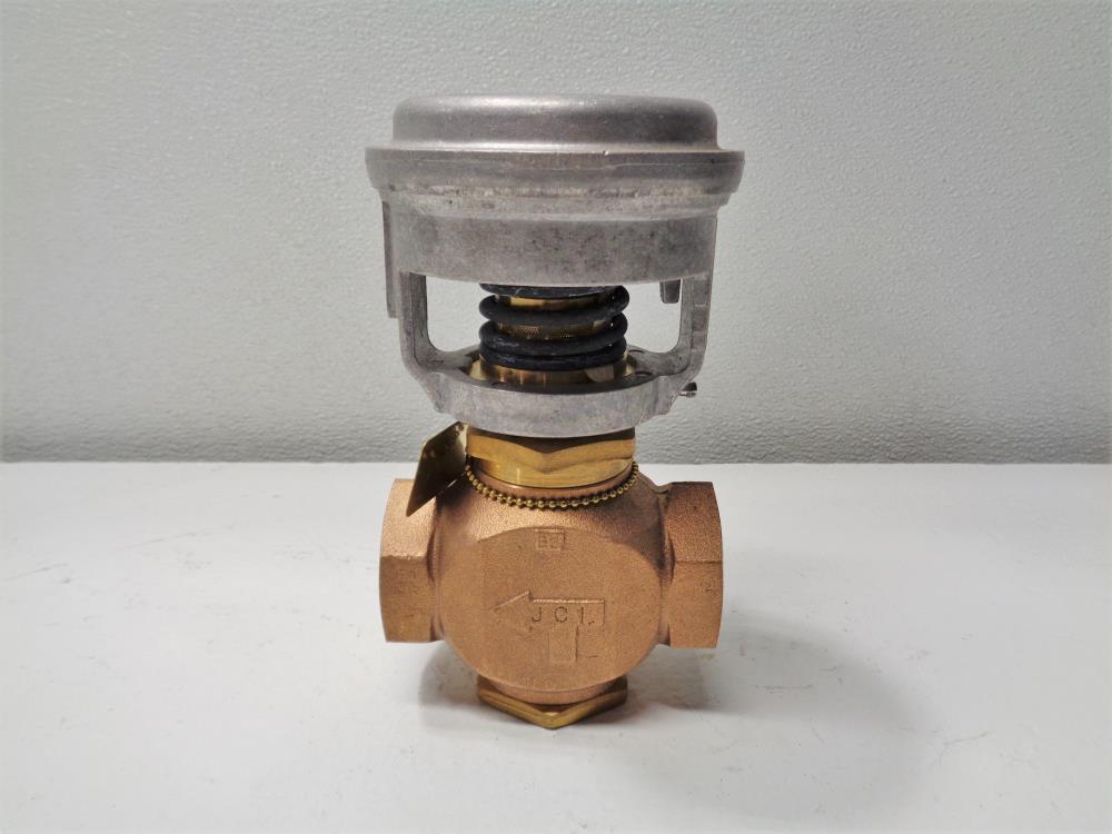 Johnson Controls 1" Bronze Control Valve VG7441NT-3008E0 w/ Actuator V-3000-8011